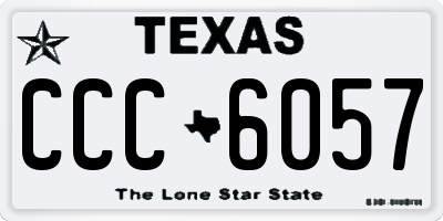 TX license plate CCC6057