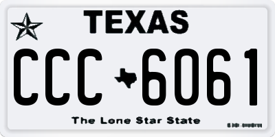 TX license plate CCC6061
