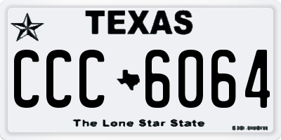 TX license plate CCC6064