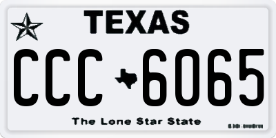 TX license plate CCC6065