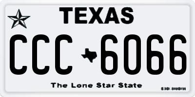 TX license plate CCC6066