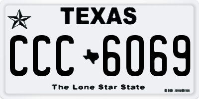 TX license plate CCC6069