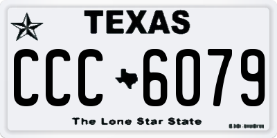 TX license plate CCC6079