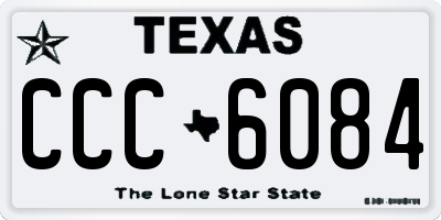 TX license plate CCC6084