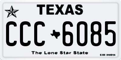 TX license plate CCC6085