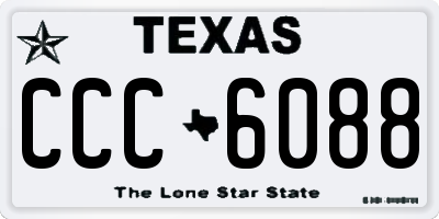 TX license plate CCC6088