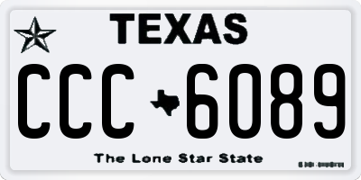 TX license plate CCC6089