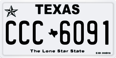 TX license plate CCC6091