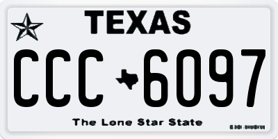 TX license plate CCC6097