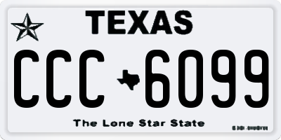 TX license plate CCC6099