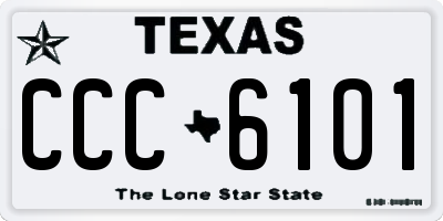 TX license plate CCC6101