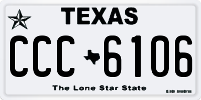 TX license plate CCC6106