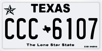 TX license plate CCC6107