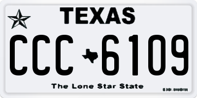 TX license plate CCC6109