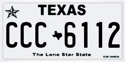 TX license plate CCC6112