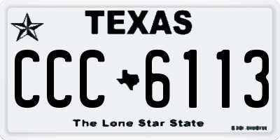 TX license plate CCC6113