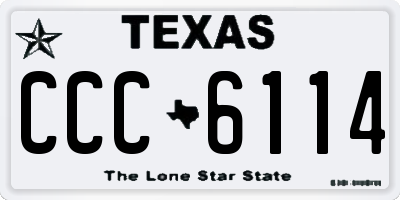TX license plate CCC6114