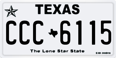 TX license plate CCC6115
