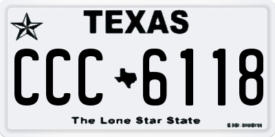 TX license plate CCC6118