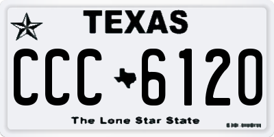 TX license plate CCC6120