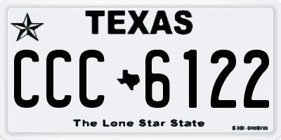 TX license plate CCC6122