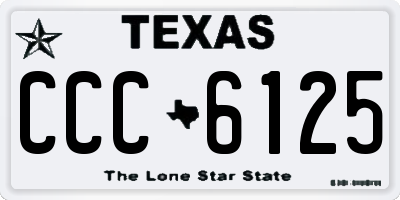 TX license plate CCC6125