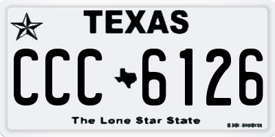 TX license plate CCC6126