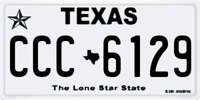 TX license plate CCC6129