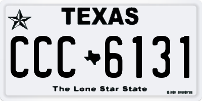 TX license plate CCC6131