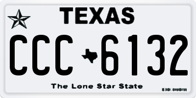 TX license plate CCC6132