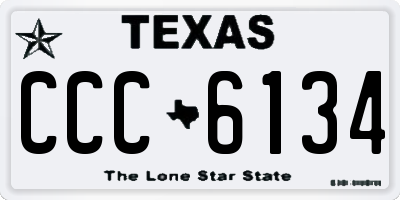 TX license plate CCC6134