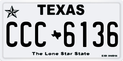 TX license plate CCC6136