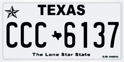 TX license plate CCC6137