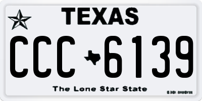 TX license plate CCC6139