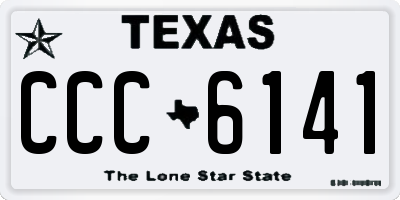 TX license plate CCC6141