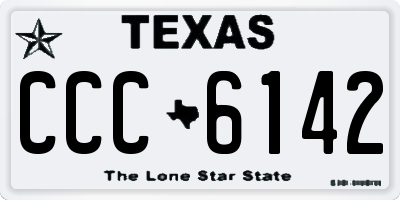TX license plate CCC6142