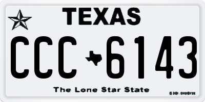 TX license plate CCC6143