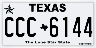 TX license plate CCC6144