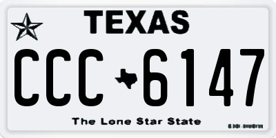 TX license plate CCC6147