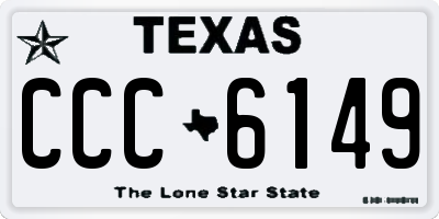 TX license plate CCC6149