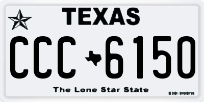 TX license plate CCC6150