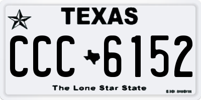 TX license plate CCC6152