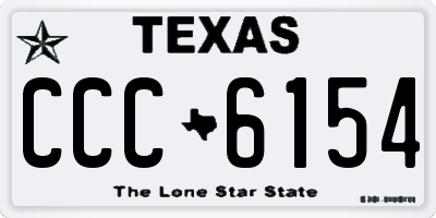TX license plate CCC6154
