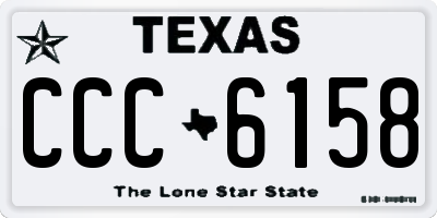 TX license plate CCC6158