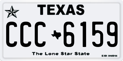 TX license plate CCC6159