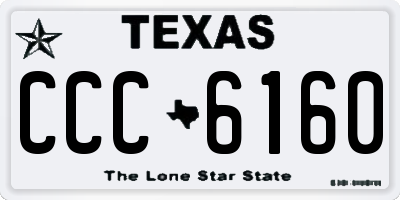 TX license plate CCC6160