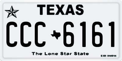 TX license plate CCC6161