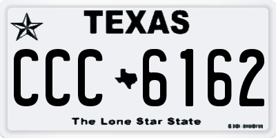 TX license plate CCC6162