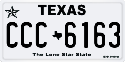 TX license plate CCC6163