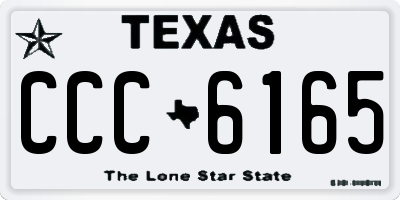 TX license plate CCC6165